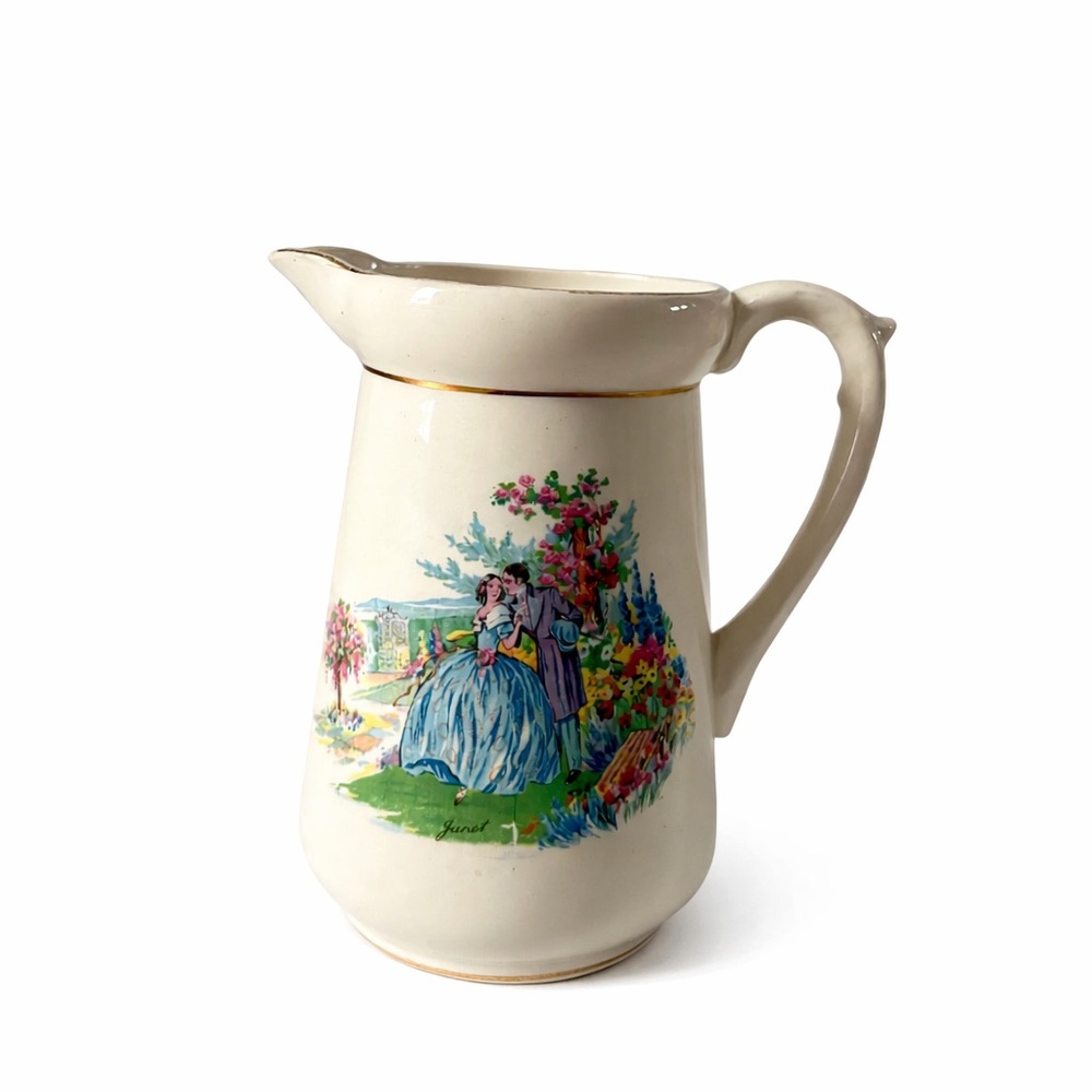 Vintage Falcon Ware Signed Mini Creamer Pitcher 1930
